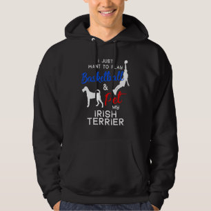 Irish Terrier Funny Basketball Dog Owner Xmas Hoodie
