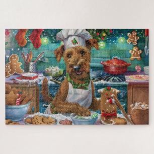 Irish Terrier Holiday Baking: feestelijke kerstdag Legpuzzel