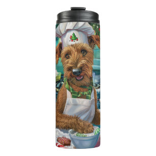 Irish Terrier Holiday Baking: feestelijke kerstdag Thermosbeker