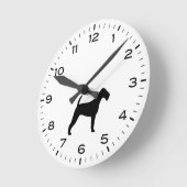 Irish Terrier Hondenras Silhouette Ronde Klok (Hoek)