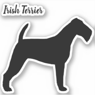 Irish Terrier Hondenras Silhouette Vinyl Sticker