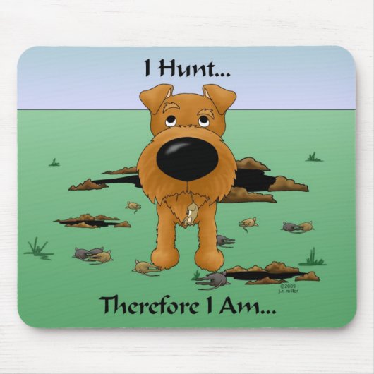 Irish Terrier (Irish Terriers) I Hunt... Mousepad Muismat (Voorkant)
