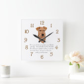 Irish Terrier Keepsake - Vrouw Vierkante Klok (Huis)