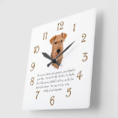 Irish Terrier Keepsake - Vrouw Vierkante Klok (Hoek)