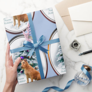 Irish Terrier Kerstmis Cadeaupapier