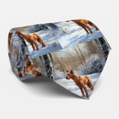 Irish Terrier liet het sneeuwen Kerstmis Stropdas (Opgerold)