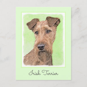 Irish Terrier Painting - Cute Original Dog Art Briefkaart