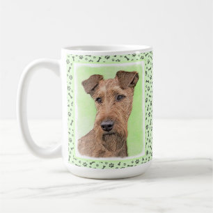 Irish Terrier Painting - Cute Original Dog Art Koffiemok