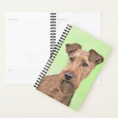 Irish Terrier Painting - Cute Original Dog Art Planner (Display)