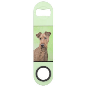 Irish Terrier Painting - Cute Original Dog Art Speed Flessenopener