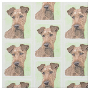 Irish Terrier Painting - Cute Original Dog Art Stof