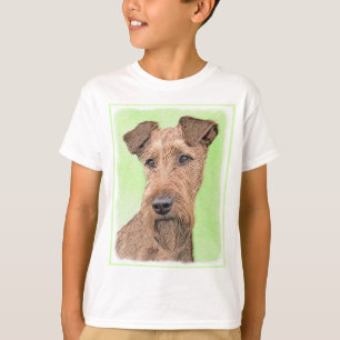 Irish Terrier Painting - Cute Original Dog Art T-shirt
