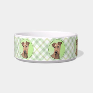 Irish Terrier Painting - Cute Original Dog Art Voerbakje