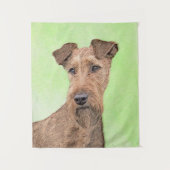 Irish Terrier Painting - Cute Original Dog Art Wandkleed (Voorkant)