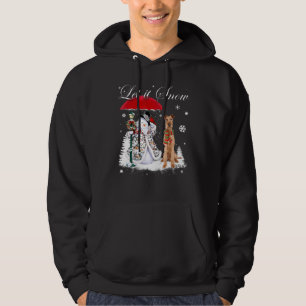 Irish Terrier Santa Dog Kerstmis Snowman Xmas Paj Hoodie