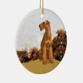 Irish Terrier Seaside Keramisch Ornament (Rechts)