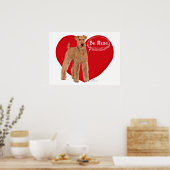 Irish Terrier Valentijn Poster (Keuken)