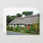 Irish Thatched cottage briefkaart (Voorkant / Achterkant)
