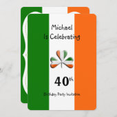 Irish Thème 40e anniversaire de fête Invitation (Devant / Derrière)
