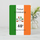 Irish Thème 40e anniversaire de fête Invitation (Debout devant)