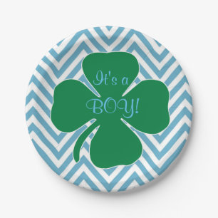 Irish Theme "It's a Boy" Paper-Borden Papieren Bordje