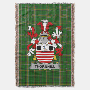 Irish Thornhill Coat of Arms Family Crest Ireland Deken