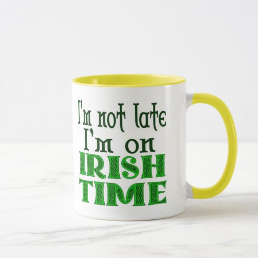 Irish Time Funny Coffee Mok (Rechts)