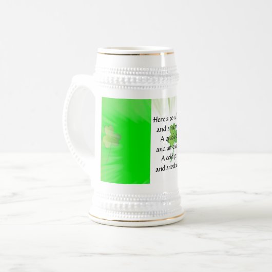 Irish Toast Stein Mok (Voorkant links)