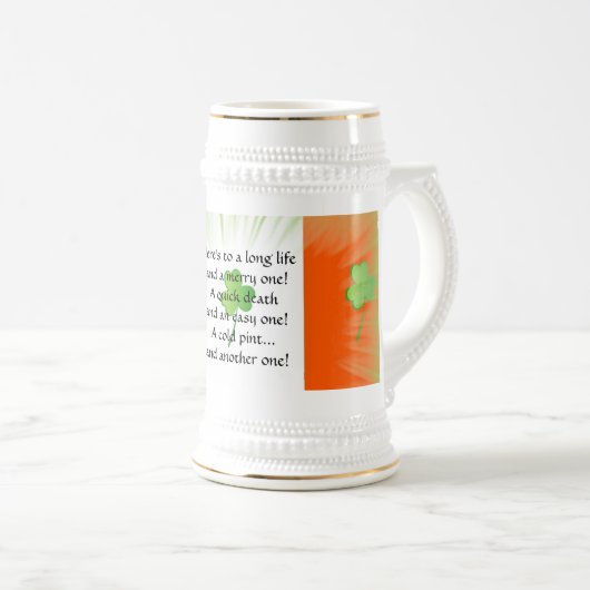 Irish Toast Stein Mok (Voorkant rechts)