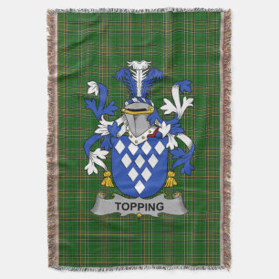 Irish Topping Coat of Arms Family Crest Ierland Deken