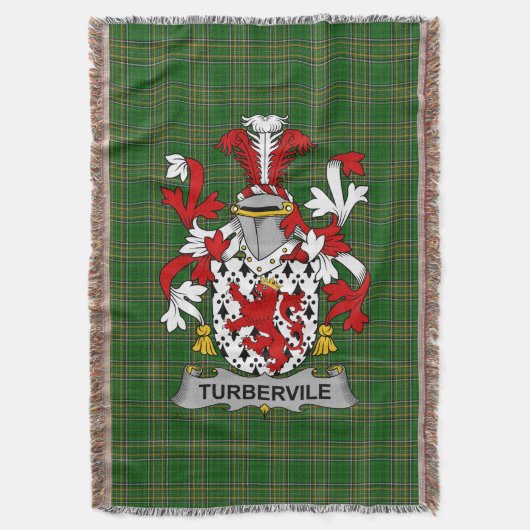 Irish Tuberville of Tuberville wapenschild familie Deken (Voorkant Verticaal)