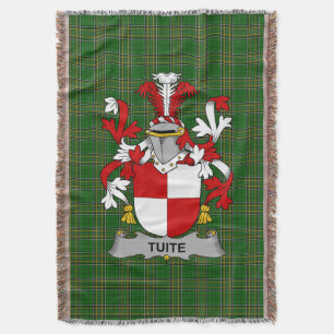 Irish Tuite Coat of Arms Family Crest Ireland Deken