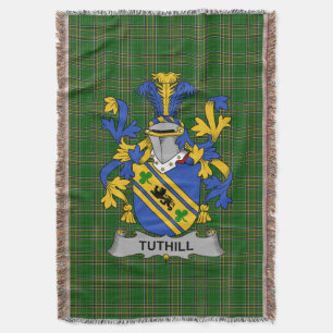 Irish Tuthill Coat of Arms Family Crest Ireland Deken