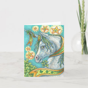 IRISH UNICORN HAPPY ST. Kaart DAG PATRICK leeg