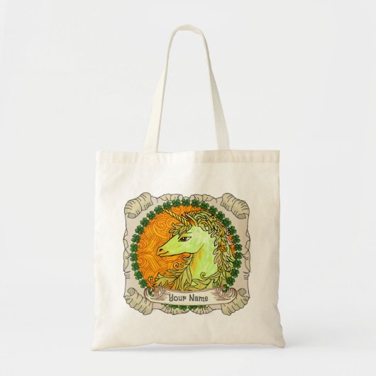 Irish Unicorn Tote Bag (Voorkant)