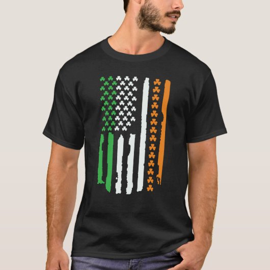 Irish USA Flag St Patricks Day T-shirt (Voorkant)