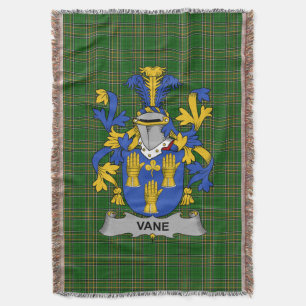 Irish Vane Coat of Arms Family Crest Ireland Deken