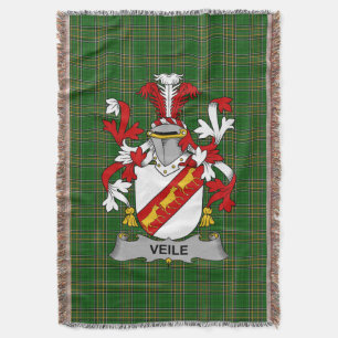 Irish Veile or Veale Coat of Arms Family Crest Ir Deken
