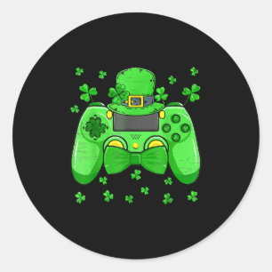 Irish Video Game Controller Bow Stropdas St Patric Ronde Sticker