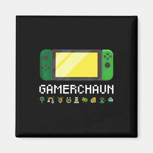 Irish Video Game Controller Leprechaun Boys St Pat Magneet (Voorkant)