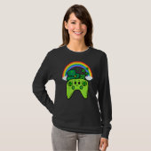 Irish Video Game Controller St Patrick Day Gamer B T-shirt (Voorkant volledig)