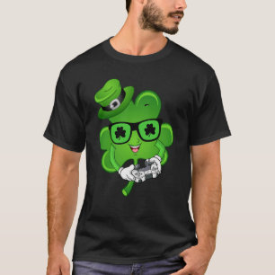 Irish Video Game Controller St Patrick Day Gamer B T-shirt