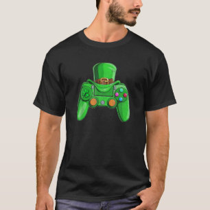 Irish Video Game Controller St Patrick Day Gamer B T-shirt