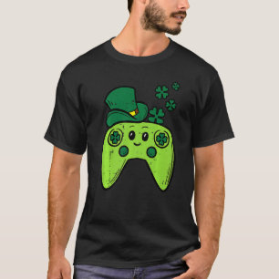 Irish Video Game Controller St Patrick Day Gamer B T-shirt