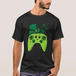 Irish Video Game Controller St Patrick Day Gamer B T-shirt