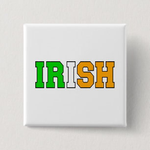 Irish Vierkante Button 5,1 Cm