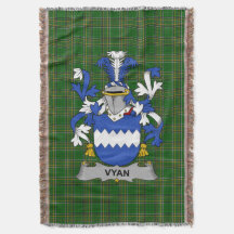 Irish Vyan Coat of Arms Family Crest Ireland