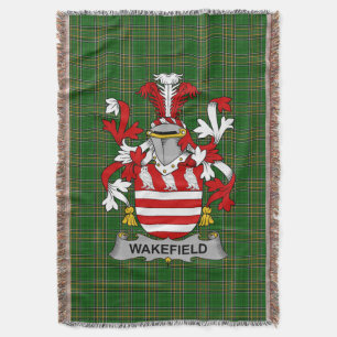 Irish Wakefield Coat of Arms Family Crest Ireland Deken
