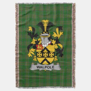 Irish Walpole Wapenschild Familie Crest Ierland Deken