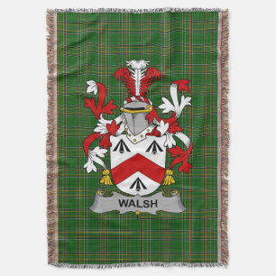 Irish Walsh wapenschild Family Crest Ireland Deken
